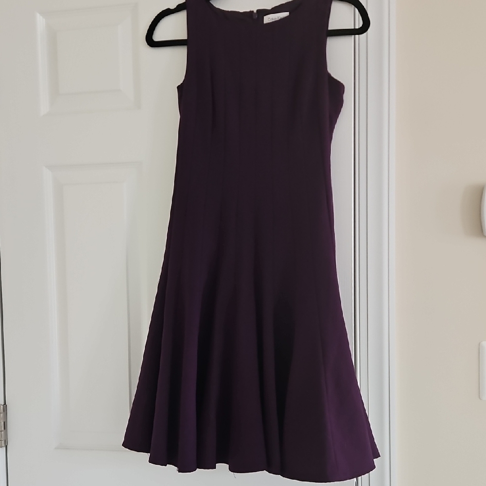 Calvin Klein Rich Purple Sleeveless Dress